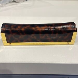 Tory Burch Brown Leopard Glasses Case. BEAUTIFUL!  Like New Condition!!